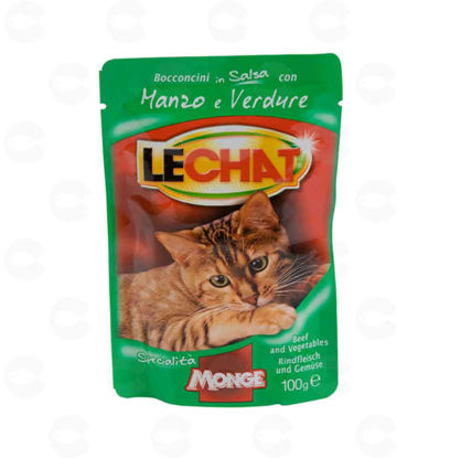 Picture of LECHAT տավարով և բանջարեղենով պաուչ կատուների համար (100 գ)