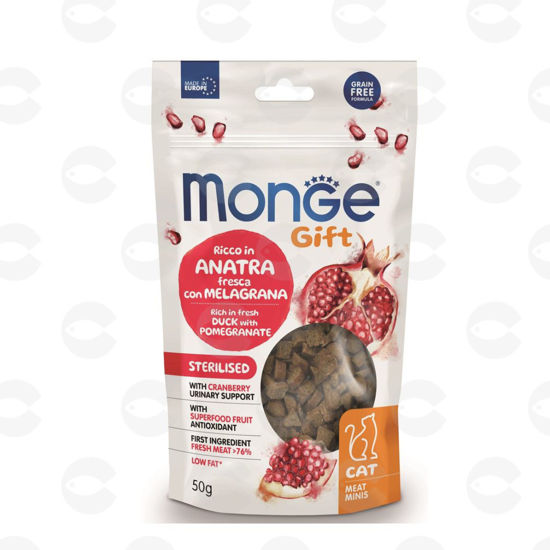 Picture of MONGE GIFT կատուների համար, բադ/նուռ, Grain Free, Sterilised