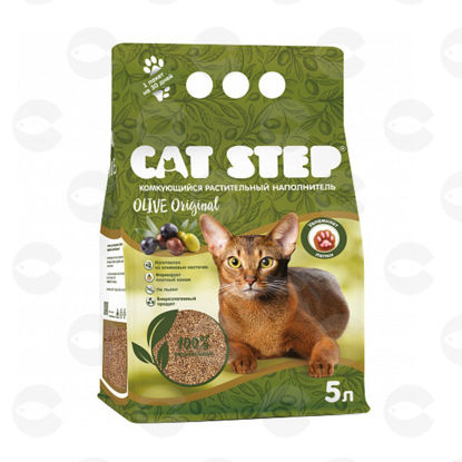 Picture of CAT STEP Olive Original Clumping բուսական  լցանյութ, 5 լ