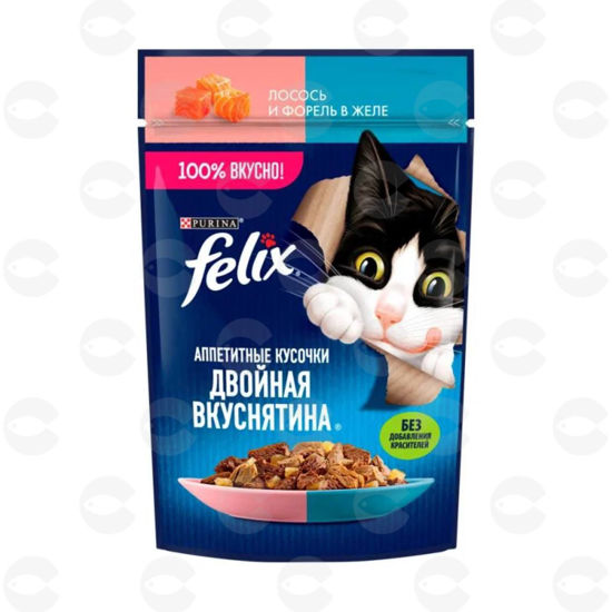 Picture of «Purina Felix» դոնդողի մեջ սաղմոնով և իշխանով