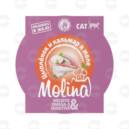 Picture of MOLINA Holistic – Լամիստեր հավի և կաղամարի մսով ժելեում, մեծահասակ կատուների համար, 75 գ