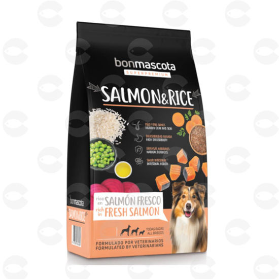 Picture of Bonmascota Սաղմոնով և բրնձով շների կեր 20 կգ