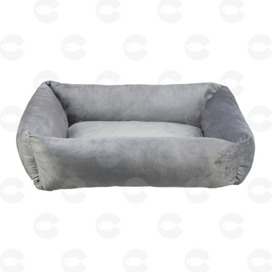 Picture of Անկողին՝ Bed Lionel, թավշյա, 65*55 սմ/բաց մոխրագույն