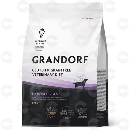 Picture of Grandorf Vet Dog Hypoallergenic չոր կեր նապաստակի մսով՝ ալերգիայի հակված շների համար, 3 կգ