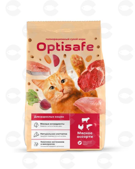 Picture of Չոր կեր Optisafe կատուների համար «Մսային ասորտի», 10 կգ