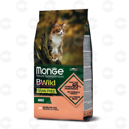 Picture of Monge,կեր կատուների համար BWILD CAT` սաղմոն/գարոխ,10 կգ