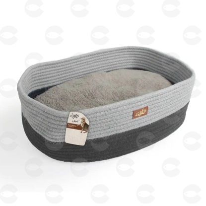 Picture of Lambswool օվալաձև կատվի մահճակալ, մոխրագույն AFP2129 (41×30×13 սմ)