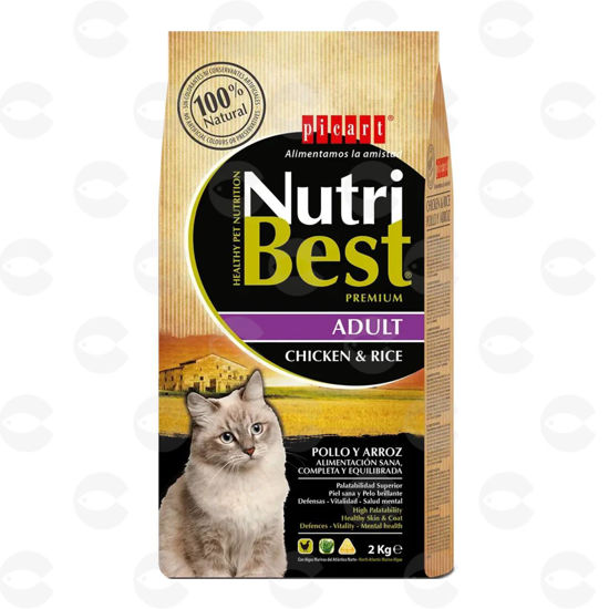 Picture of Picart Nutribest Cat Adult Chicken & Rice 15 կգ