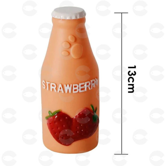 Picture of Կենդանիների խաղալիք շշի տեսքով (ելակի) 13 սմ VET-0525