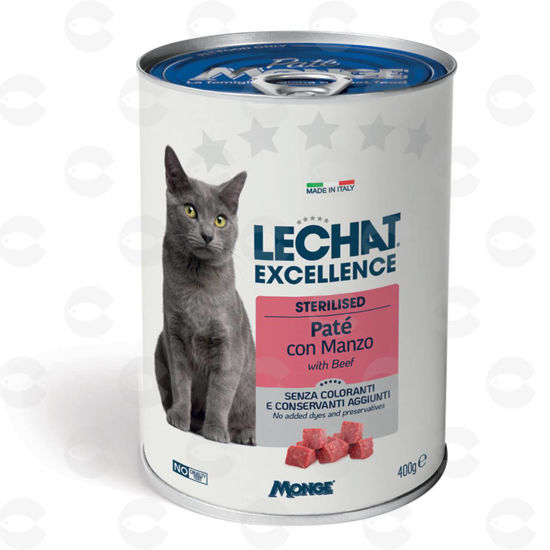 Picture of Պաշտետ (ստերիլ) կատուների համար՝ LECHAT EXCELLENCE, տավարի մսով, 400 գ