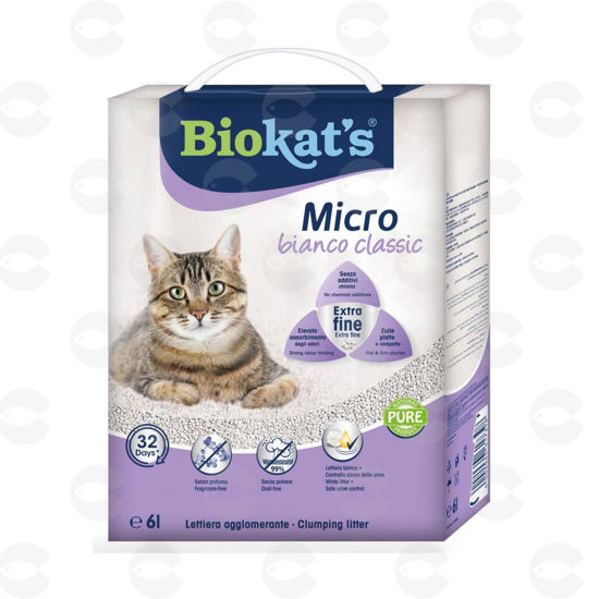 Picture of Biokat’s Micro Bianco Classic — Բենտոնիտային լցանյութ կատվի համար — 6 լ